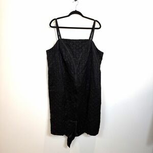 NWT $198 Lane Bryant‎ Isabel Toledo Black Basketweave Fishtail Dress Size 24